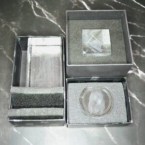 Crystal Impressions Collection Of 3 Laser Etched Figures With Original Box